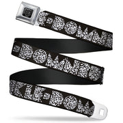 BD Wings Logo CLOSE-UP Full Color Black Silver Seatbelt Belt - BUCKLE-DOWN Shapes Black/Camo White/Black Webbing Seatbelt Belts Buckle-Down