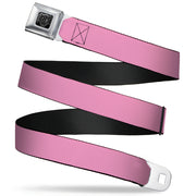 BD Wings Logo CLOSE-UP Full Color Black Silver Seatbelt Belt - Baby Pink Print Webbing Seatbelt Belts Buckle-Down
