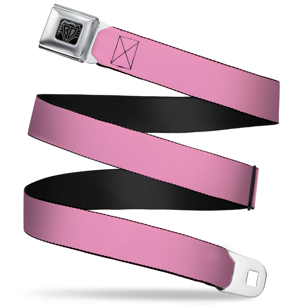 BD Wings Logo CLOSE-UP Full Color Black Silver Seatbelt Belt - Baby Pink Print Webbing Seatbelt Belts Buckle-Down