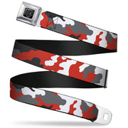 BD Wings Logo CLOSE-UP Full Color Black Silver Seatbelt Belt - Camo Orange Webbing Seatbelt Belts Buckle-Down