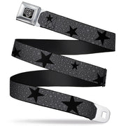 BD Wings Logo CLOSE-UP Full Color Black Silver Seatbelt Belt - Cheetah/Stars Gray/Black Webbing Seatbelt Belts Buckle-Down