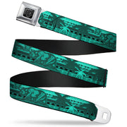 BD Wings Logo CLOSE-UP Full Color Black Silver Seatbelt Belt - Cali Bear/Palm Trees/Geometric Green Webbing Seatbelt Belts Buckle-Down