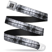 BD Wings Logo CLOSE-UP Full Color Black Silver Seatbelt Belt - Dental X-Rays Black/White Webbing Seatbelt Belts Buckle-Down