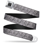 BD Wings Logo CLOSE-UP Full Color Black Silver Seatbelt Belt - Ditsy Floral Black/White/Red Webbing Seatbelt Belts Buckle-Down