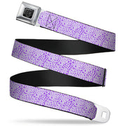 BD Wings Logo CLOSE-UP Full Color Black Silver Seatbelt Belt - Ditsy Floral Lavender/White/Black Webbing Seatbelt Belts Buckle-Down
