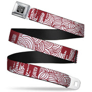 BD Wings Logo CLOSE-UP Full Color Black Silver Seatbelt Belt - Doodle1/Paint Drips White/Red Webbing Seatbelt Belts Buckle-Down