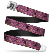 BD Wings Logo CLOSE-UP Full Color Black Silver Seatbelt Belt - Hunting Camo Pinks Webbing Seatbelt Belts Buckle-Down