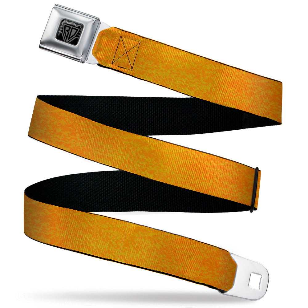BD Wings Logo CLOSE-UP Black/Silver Seatbelt Belt - Heather2 Yellows Webbing Seatbelt Belts Buckle-Down