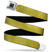 BD Wings Logo CLOSE-UP Black/Silver Seatbelt Belt - Heather4 Yellow Webbing Seatbelt Belts Buckle-Down