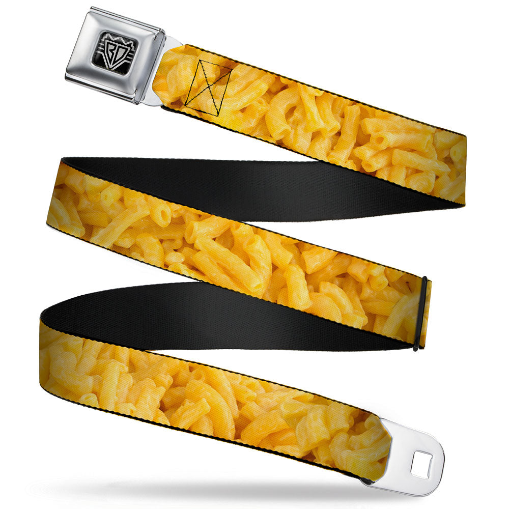 BD Wings Logo CLOSE-UP Full Color Black Silver Seatbelt Belt - Mac & Cheese Vivid Webbing Seatbelt Belts Buckle-Down