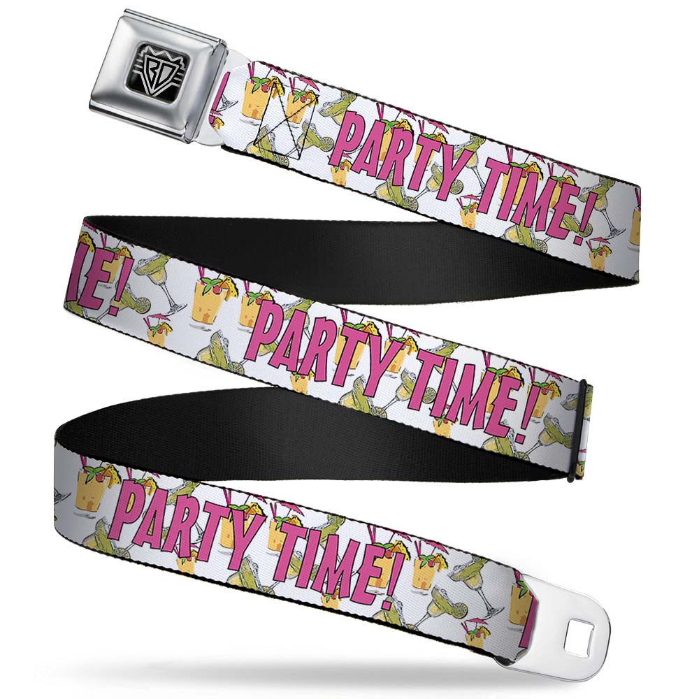 Seatbelt Belt - PARTY TIME! w/Drinks Seatbelt Belts Buckle-Down