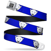BD Wings Logo CLOSE-UP Full Color Black Silver Seatbelt Belt - Polar Bear w/Mustache Royal Webbing Seatbelt Belts Buckle-Down