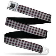 BD Wings Logo CLOSE-UP Black/Silver Seatbelt Belt - Plaid5 Black/Grays Webbing Seatbelt Belts Buckle-Down