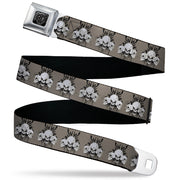 BD Wings Logo CLOSE-UP Black/Silver Seatbelt Belt - Buckle-Down Die Hard Skull Trio Gray/Black/White Webbing Seatbelt Belts Buckle-Down