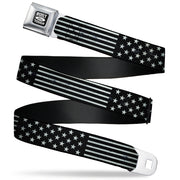 Built Ford Tough Seatbelt Belt - Americana Stars & Stripes2 Weathered Black/Gray Seatbelt Belts Ford