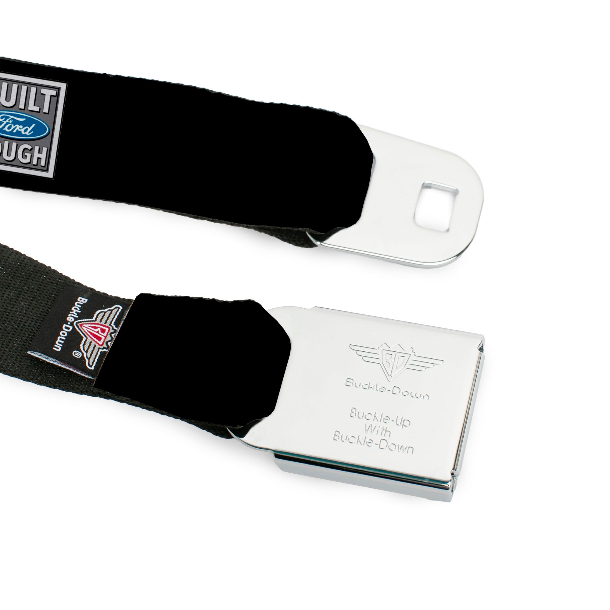 Built Ford Tough Seatbelt Belt - Built Ford Tough Logo REPEAT Webbing Seatbelt Belts Ford