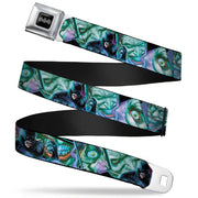 Batman Black Silver Seatbelt Belt - The New 52 Detective Comics Issue #16 Batman Screaming & Joker Expressions Cover Pose Webbing Seatbelt Belts DC Comics