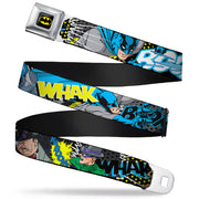Batman Full Color Black Yellow Seatbelt Belt - Batman & Villains1 Webbing Seatbelt Belts DC Comics