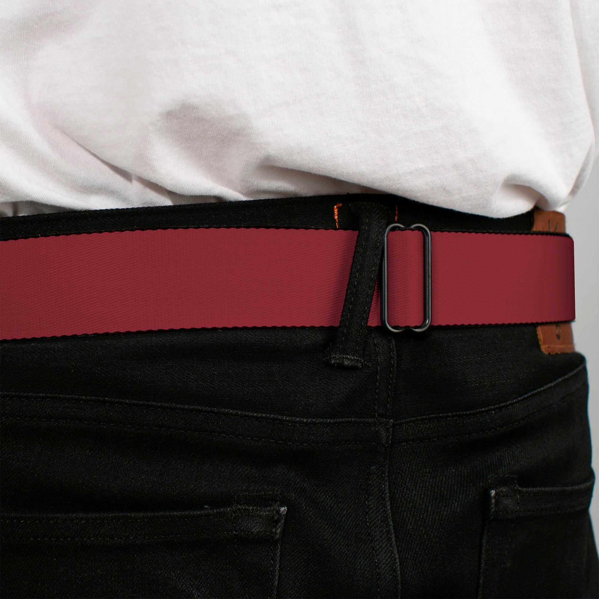 Corvette Seatbelt Belt - Burgundy Webbing Seatbelt Belts GM General Motors