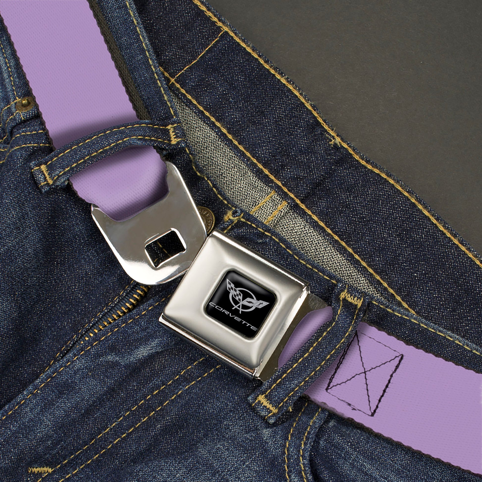 Corvette Seatbelt Belt - Lavender Webbing Seatbelt Belts GM General Motors
