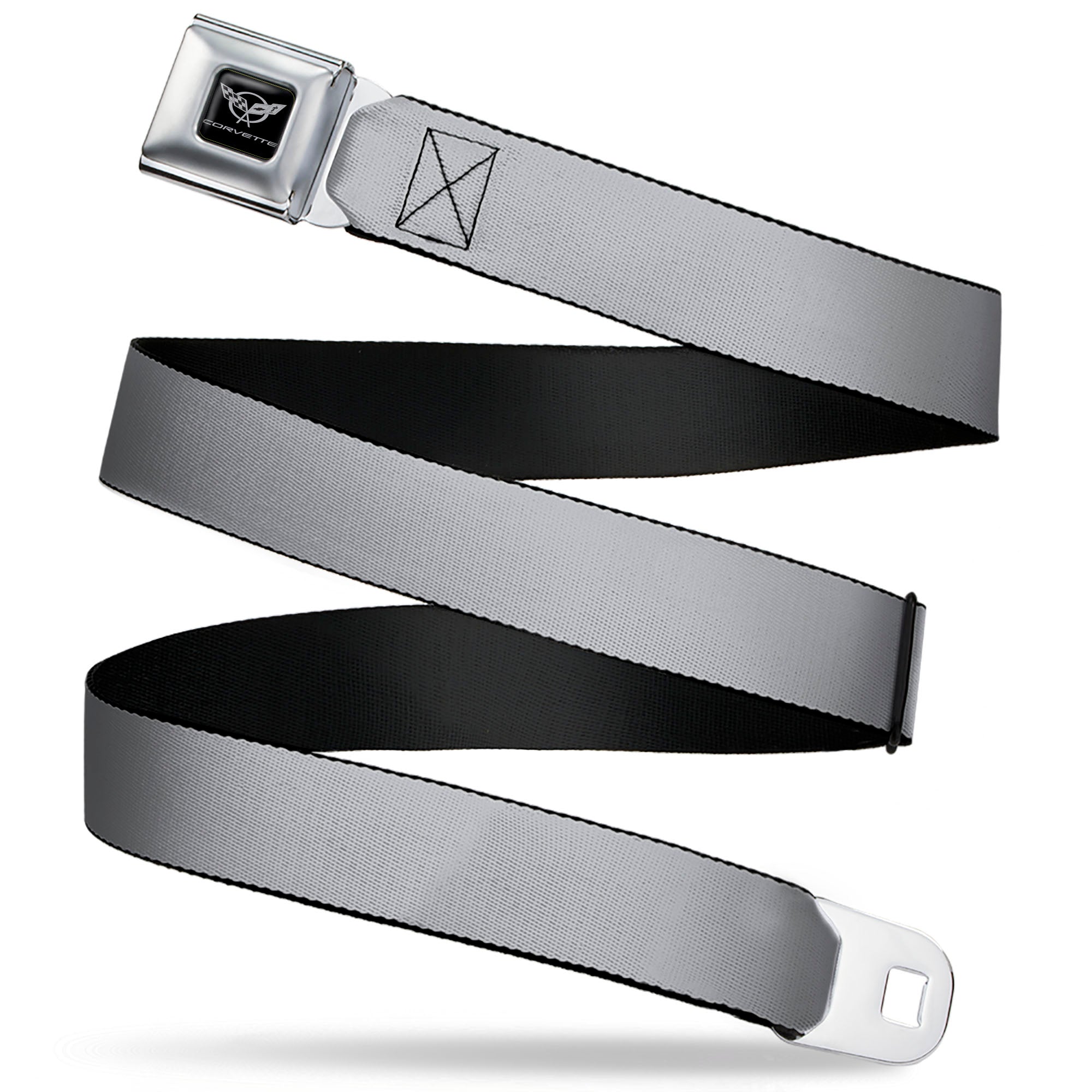 Corvette Seatbelt Belt - Silver Webbing Seatbelt Belts GM General Motors