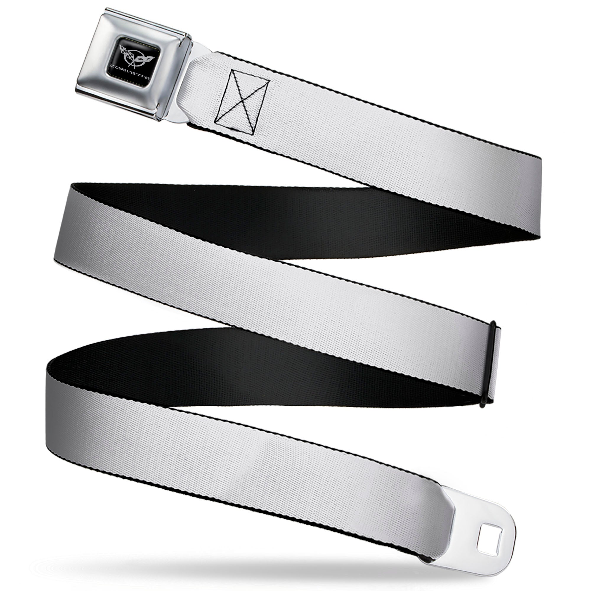 Corvette Seatbelt Belt - White Webbing Seatbelt Belts GM General Motors