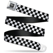 Corvette Seatbelt Belt - Checker Black/White Webbing Seatbelt Belts GM General Motors