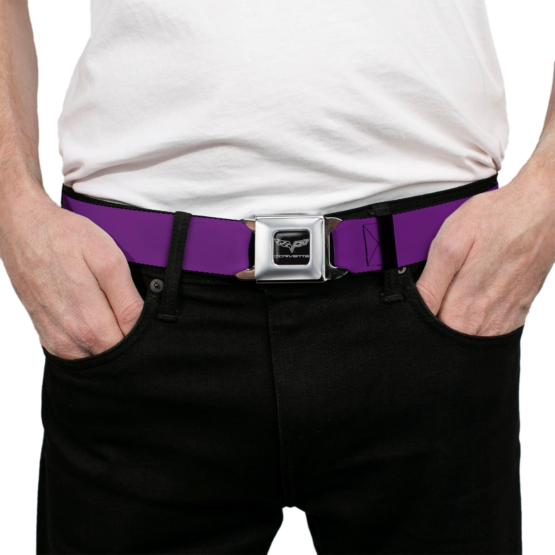 C6 Seatbelt Belt - Purple Webbing Seatbelt Belts GM General Motors