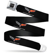 C6 Seatbelt Belt - C6 Logo REPEAT Webbing Seatbelt Belts GM General Motors