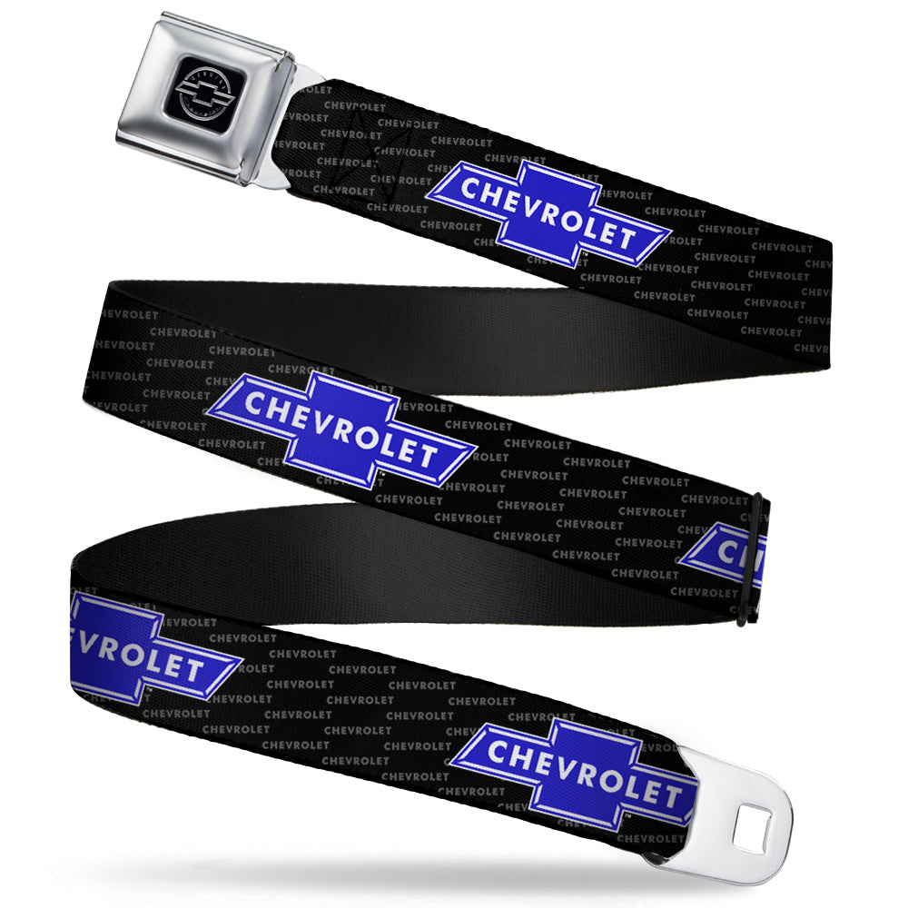 Chevy Seatbelt Belt - Chevy Bowtie REPEAT w/Text Webbing Seatbelt Belts GM General Motors
