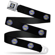 CHEVROLET SUPER SERVICE Logo Black Blue Yellow White Seatbelt Belt - CHEVROLET SUPER SERVICE Logo Black/Blue/Yellow/White Webbing Seatbelt Belts GM General Motors