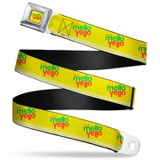 ENJOY MELLO YELLO Logo Full Color Yellow/Red/Green Seatbelt Belt - ENJOY MELLO YELLO Logo Yellow/Red/Green Webbing Seatbelt Belts Coca-Cola