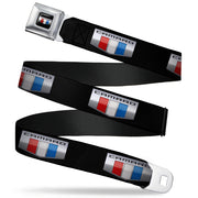 CAMARO Six Badge Full Color Black Silver Red White Blue Seatbelt Belt - CAMARO Six Badge Black/Silver/Red/White/Blue Webbing Seatbelt Belts GM General Motors