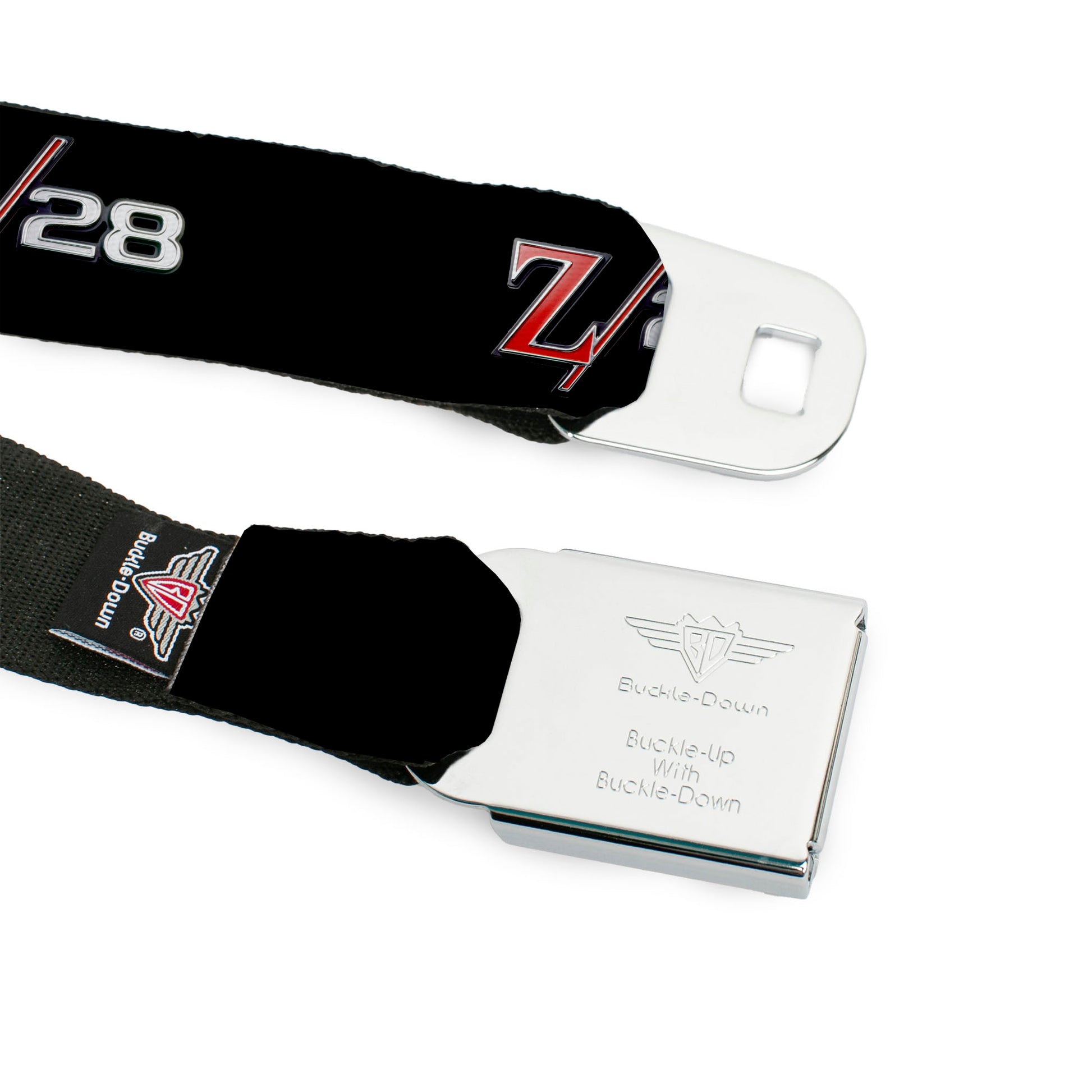 1969 Camaro Z 28 Emblem Full Color Black Silvers Red Seatbelt Belt - 1969 Camaro Z/28 Emblem Black/Silvers/Red Webbing Seatbelt Belts GM General Motors