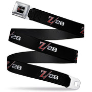 1969 Camaro Z 28 Emblem Full Color Black Silvers Red Seatbelt Belt - 1969 Camaro Z/28 Emblem Black/Silvers/Red Webbing Seatbelt Belts GM General Motors