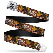 COWBOY BEBOP Title Logo Full Color Black/White Seatbelt Belt - COWBOY BEBOP Crew Group Pose and Title Logo Blocks Webbing Seatbelt Belts Cowboy Bebop