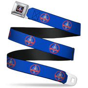 SHELBY Cobra Full Color Black Gray Red Blue Seatbelt Belt - SHELBY Cobra Weathered Blue/Gray/Red Webbing Seatbelt Belts Shelby