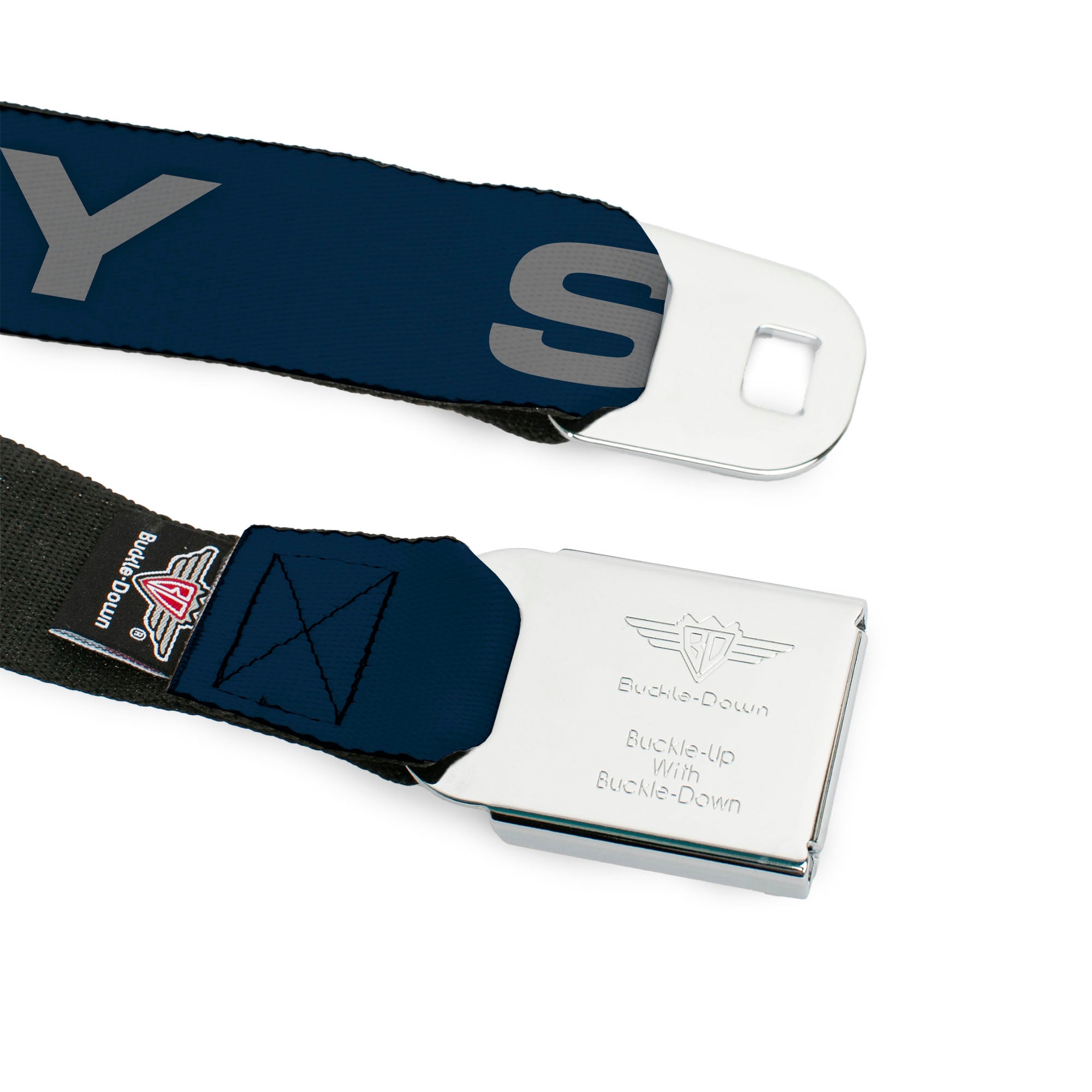 SHELBY Tiffany Box Full Color Black Silver-Fade Seatbelt Belt - SHELBY Bold Blue/Gray Webbing Seatbelt Belts Shelby