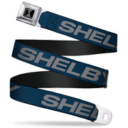 SHELBY Tiffany Box Full Color Black Silver-Fade Seatbelt Belt - SHELBY Bold Blue/Gray Webbing Seatbelt Belts Shelby