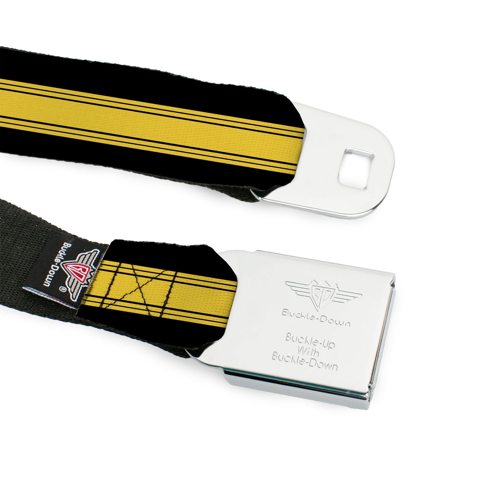 SHELBY Tiffany Box Full Color Black Silver-Fade Seatbelt Belt - SHELBY GT 500/Cobra Box Stripe Black/Yellow Webbing Seatbelt Belts Shelby