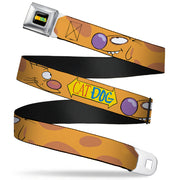 CAT DOG Logo Full Color Black/Yellow/Red/Blue Seatbelt Belt - CatDog Stretch/CATDOG Logo Webbing Seatbelt Belts CatDog