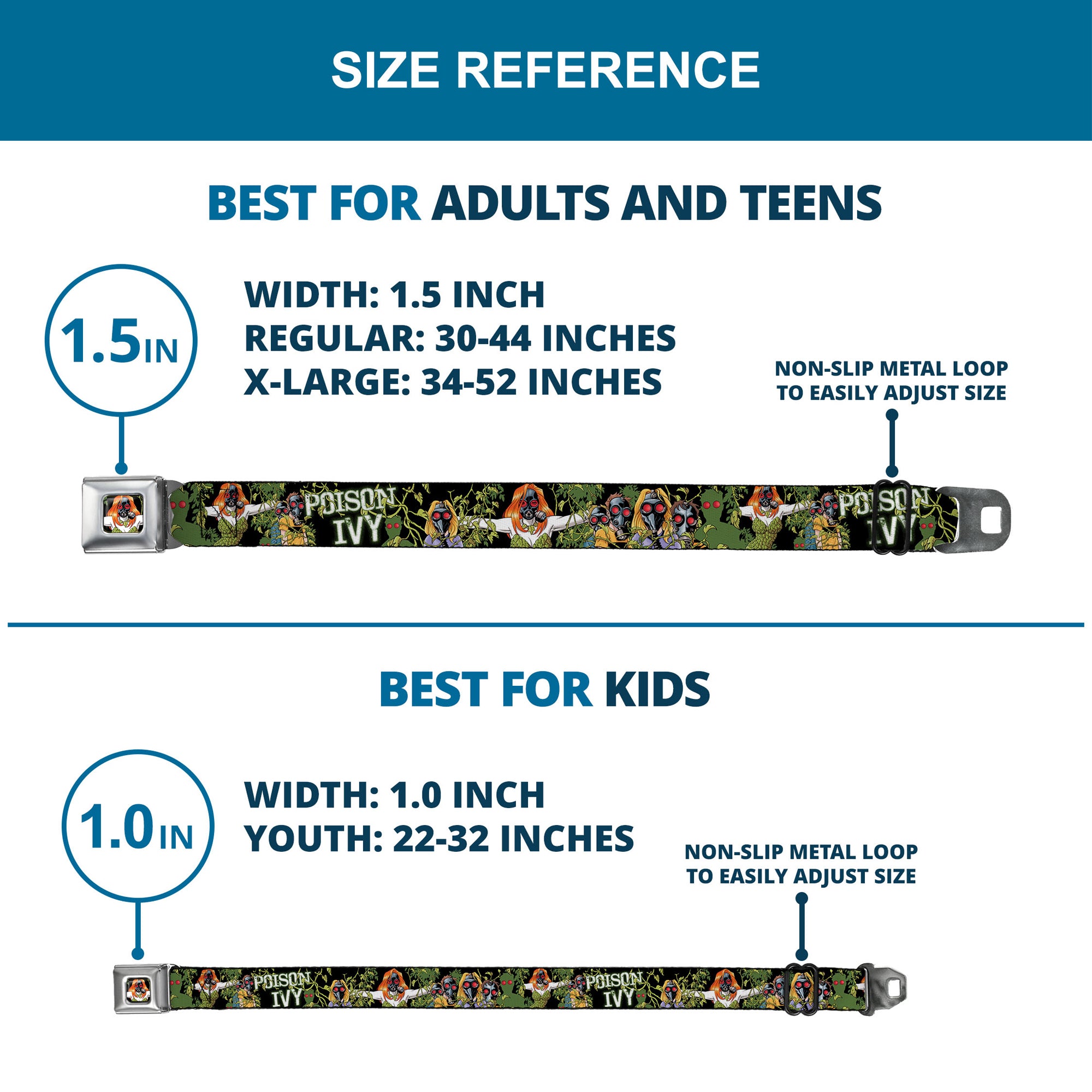 Gas Masked POISON IVY Full Color Seatbelt Belt - Detective Comics Issue #752 Cover Gas Masked POISON IVY Webbing Seatbelt Belts DC Comics