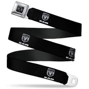 Ram Seatbelt Belt - Ram Black/Silver Logo REPEAT Webbing Seatbelt Belts Ram