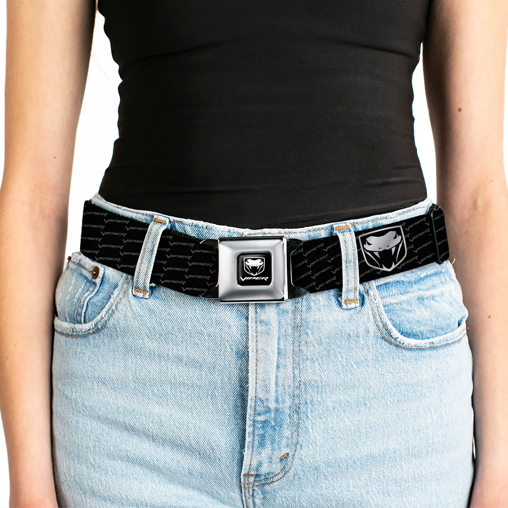 Dodge Viper Seatbelt Belt - Dodge Viper REPEAT w/Text Webbing Seatbelt Belts Dodge