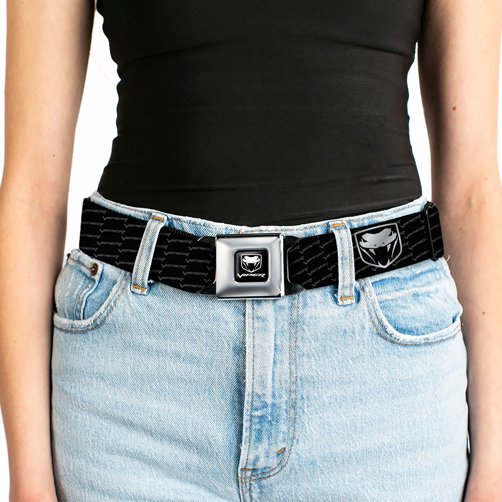 Dodge Viper Seatbelt Belt - Dodge Viper REPEAT w/Text Webbing Seatbelt Belts Dodge