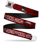 Freddy's Blade Hand Full Color Black/Blood Splatter Seatbelt Belt - A NIGHTMARE ON ELM STREET/SPRINGWOOD Freddy Pose Black/Red/White Webbing Seatbelt Belts A Nightmare on Elm Street