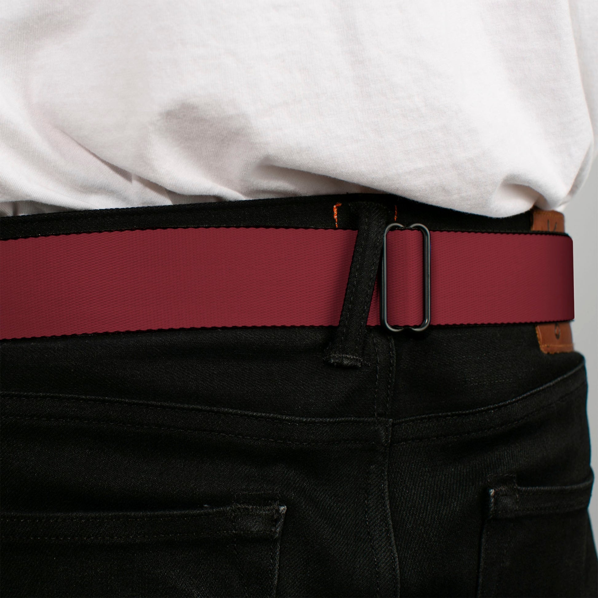Ford Emblem Seatbelt Belt - Burgundy Webbing Seatbelt Belts Ford
