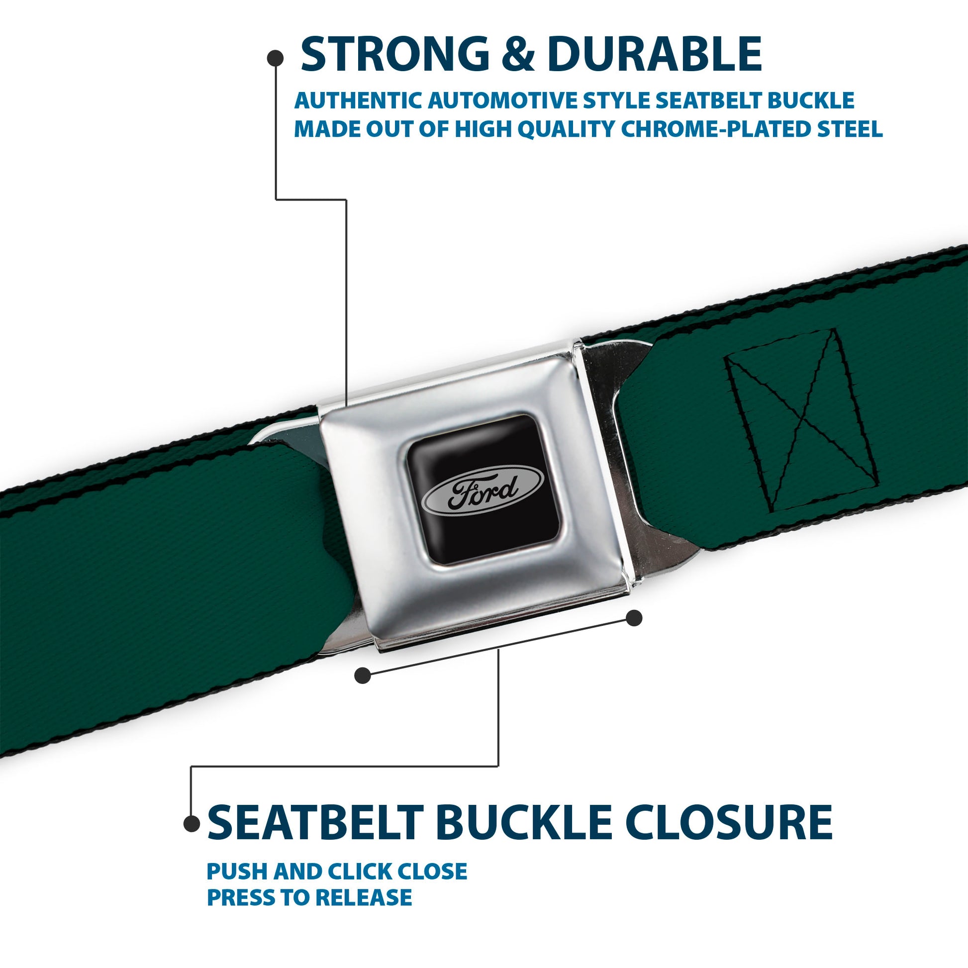 Ford Emblem Seatbelt Belt - Hunter Webbing Seatbelt Belts Ford