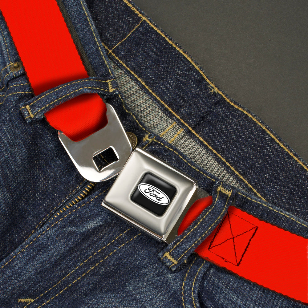 Ford Emblem Seatbelt Belt - Red Webbing Seatbelt Belts Ford