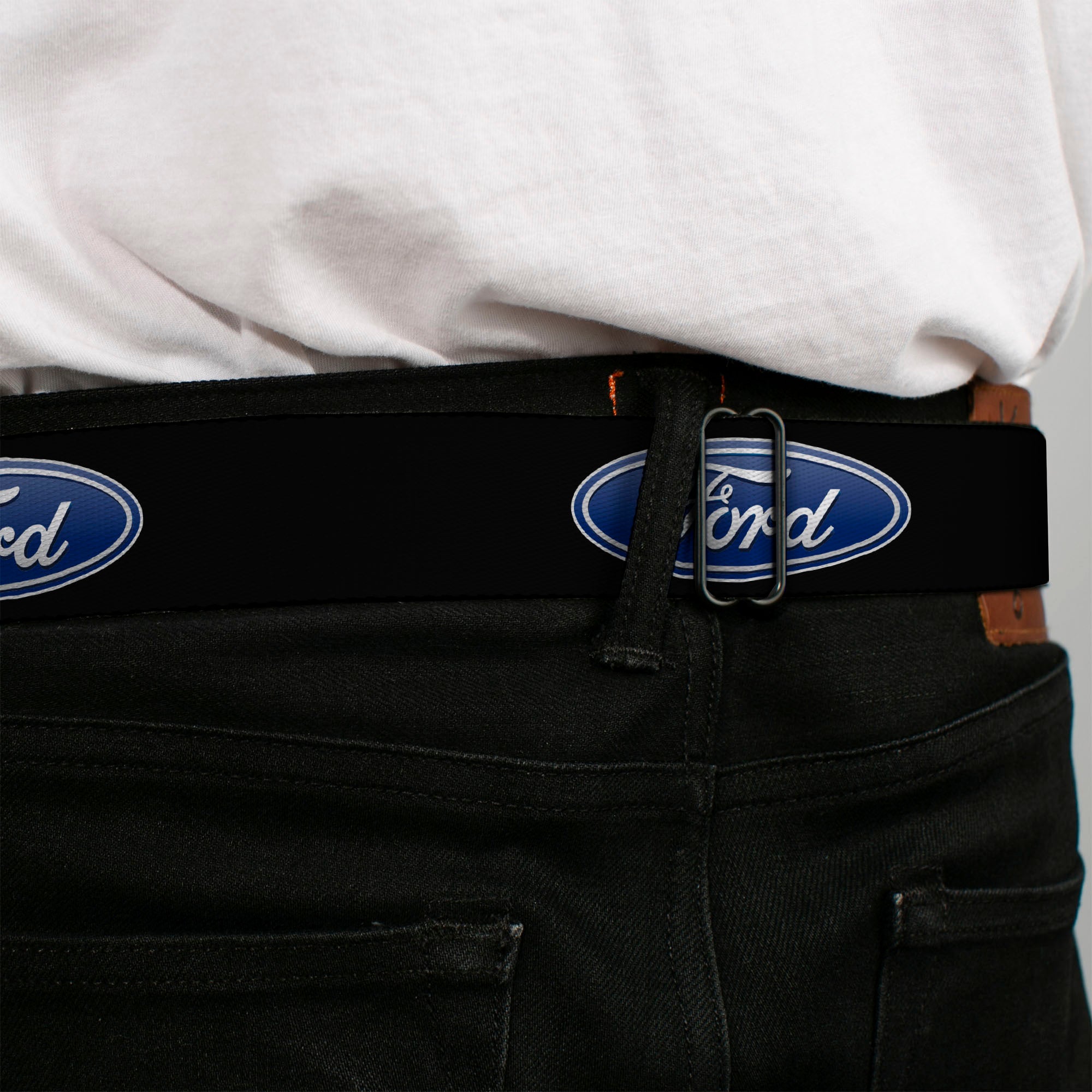 Ford Emblem Seatbelt Belt - Ford Oval Logo REPEAT Webbing Seatbelt Belts Ford